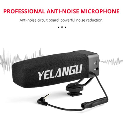 YELANG MIC09 Shotgun Gain Condenser Broadcast Microphone with Windshield for Canon / Nikon / Sony DSLR Cameras, Smartphones(Black) - Camera Microphone by YICHUANG | Online Shopping South Africa | PMC Jewellery | Buy Now Pay Later Mobicred