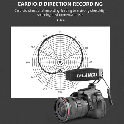 YELANG MIC09 Shotgun Gain Condenser Broadcast Microphone with Windshield for Canon / Nikon / Sony DSLR Cameras, Smartphones(Black) - Camera Microphone by YICHUANG | Online Shopping South Africa | PMC Jewellery | Buy Now Pay Later Mobicred