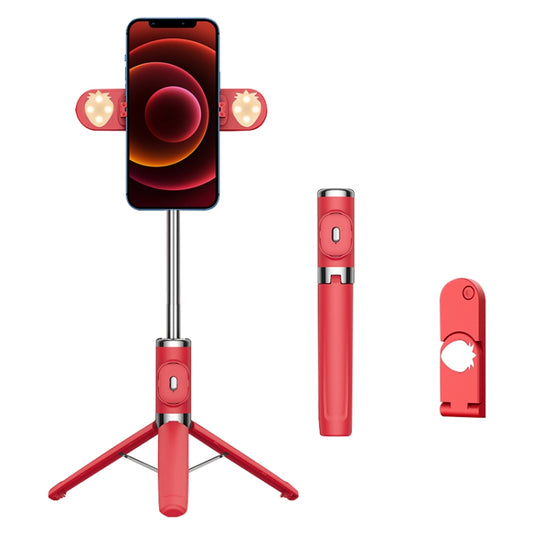 M01S Bluetooth Remote Control Dual Fill Light Tripod Selfie Stick (Red) - Selfie Light by PMC Jewellery | Online Shopping South Africa | PMC Jewellery | Buy Now Pay Later Mobicred