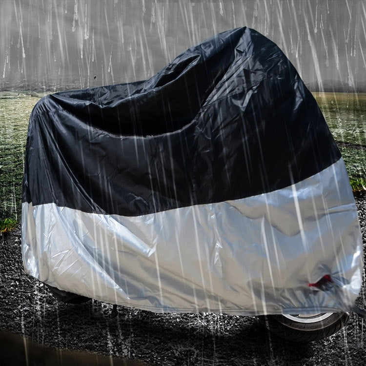 210D Oxford Cloth Motorcycle Electric Car Rainproof Dust-proof Cover, Size: XXXL (Silver) - Raincoat by PMC Jewellery | Online Shopping South Africa | PMC Jewellery | Buy Now Pay Later Mobicred