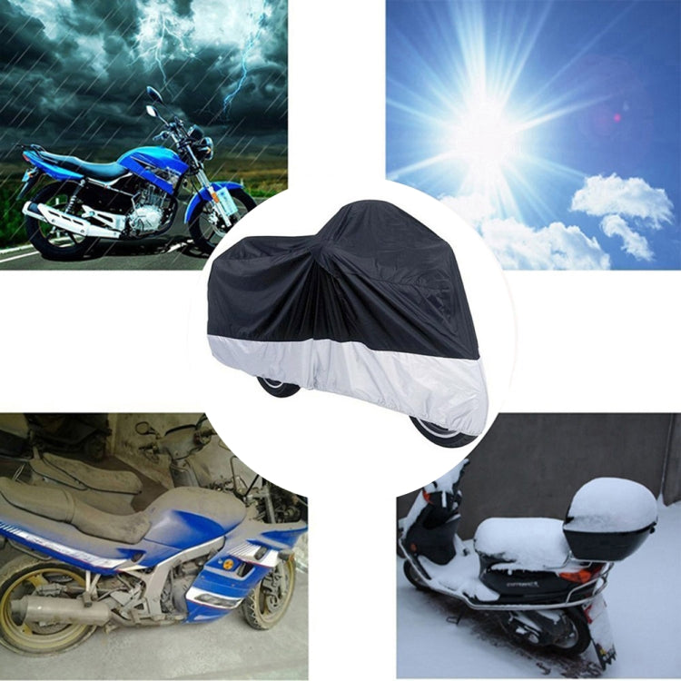 210D Oxford Cloth Motorcycle Electric Car Rainproof Dust-proof Cover, Size: L (Black Silver) - Raincoat by PMC Jewellery | Online Shopping South Africa | PMC Jewellery | Buy Now Pay Later Mobicred