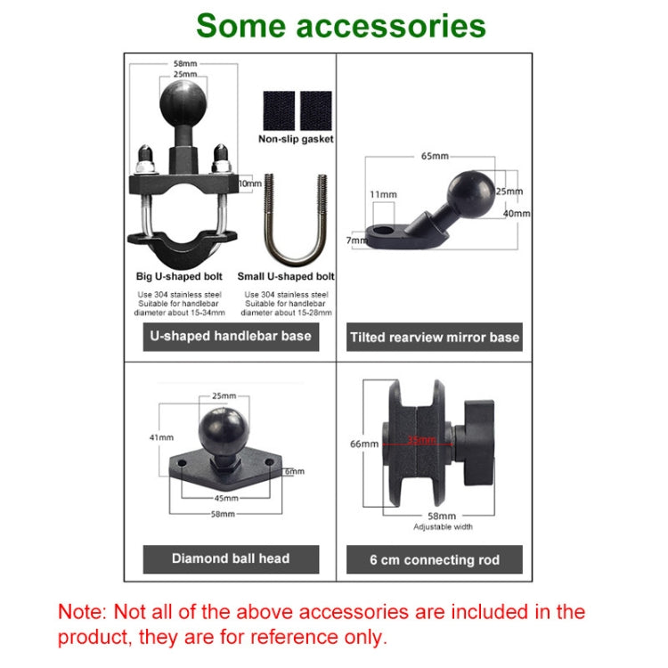 M10 Bolt Ball-Head Motorcycle Multi-function Eight-jaw Aluminum Phone Navigation Holder Bracket with Anti-theft Knobs - Holder by PMC TechLife | Online Shopping South Africa | PMC TechLife | Buy Now Pay Later Mobicred