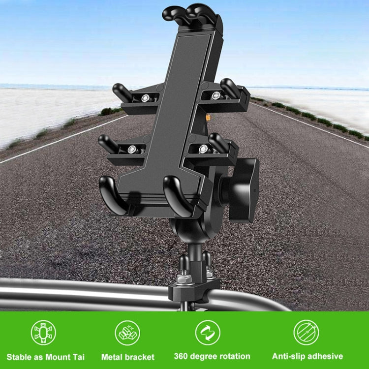 M8 Bolt Ball-Head Motorcycle Multi-function Eight-jaw Aluminum Phone Navigation Bracket with Anti-theft Knobs - free shipping - PMC TechLife - Order now!