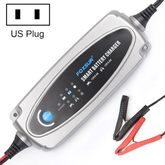 FOXSUR 0.8A / 3.6A 12V 5 Stage Charging Battery Charger for Car Motorcycle, US Plug - Battery Charger by FOXSUR | Online Shopping South Africa | PMC Jewellery | Buy Now Pay Later Mobicred