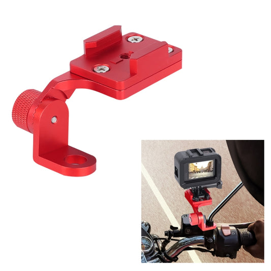 RUIGPRO Motorcycle Handlebar Alloy Phone Bracket for GoPro HERO9 Black / HERO8 Black /7 /6 /5, Insta360 One R, DJI Osmo Action, Xiaoyi Sport Cameras(Red) - Bicycle Handlebar Mount by PMC Jewellery | Online Shopping South Africa | PMC Jewellery | Buy Now Pay Later Mobicred