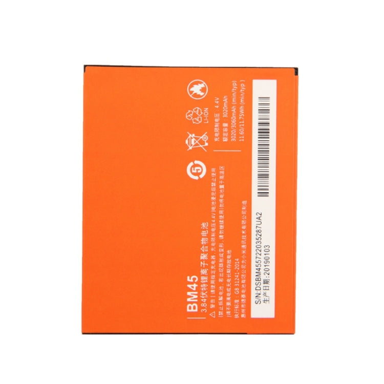 BM45 3020mAh for Xiaomi Redmi Note 2 Li-Polymer Battery - For Xiaomi by PMC Jewellery | Online Shopping South Africa | PMC Jewellery | Buy Now Pay Later Mobicred
