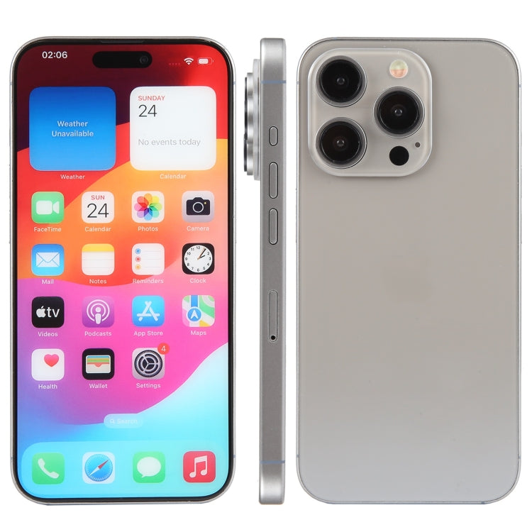 For iPhone 15 Pro Max Color Screen Non-Working Fake Dummy Display Model (Natural Titanium) - For iPhone & iPad by PMC TechLife | Online Shopping South Africa | PMC TechLife