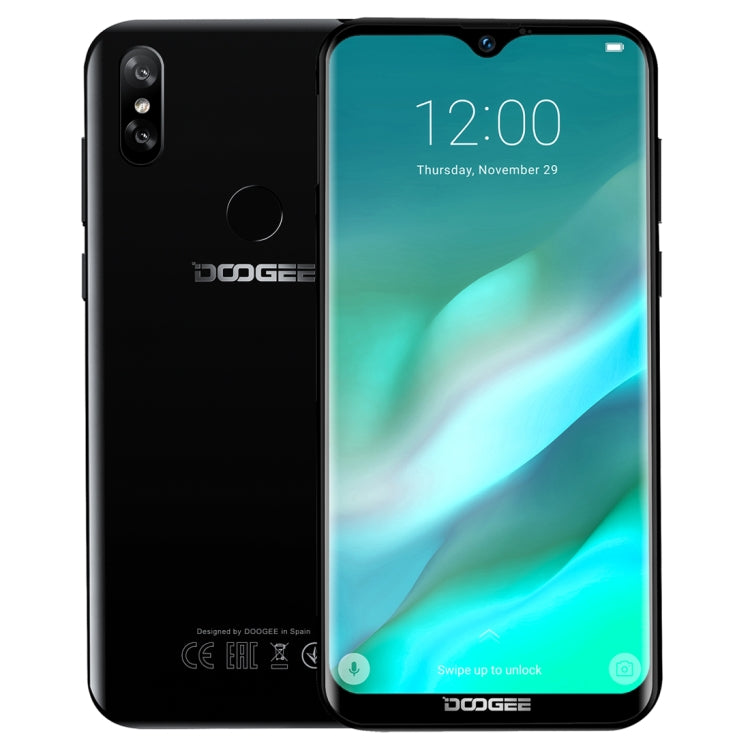 [HK Warehouse] DOOGEE Y8, 3GB+32GB, Dual Back Cameras, Face ID & DTouch Fingerprint,  6.1 inch Water-drop Screen Android 9.0 MTK6739 Quad Core up to 1.5GHz, Network: 4G,  OTA, Dual SIM(Midnight Black) - DOOGEE by DOOGEE | Online Shopping South Africa | PMC Jewellery | Buy Now Pay Later Mobicred