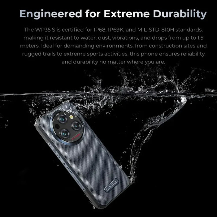 Oukitel WP35 S 4G Rugged Phone, 6GB+256GB, IP68/IP69K, Side Fingerprint, 11000mAh, 6.56 inch Android 14 MediaTek Helio G85 Octa Core, NFC, OTG, Network: 4G (Coffee) - OUKITEL by OUKITEL | Online Shopping South Africa | PMC Jewellery | Buy Now Pay Later Mobicred