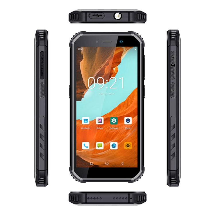 UNIWA F963 Pro Rugged Smart Phone, 4GB+64GB, 5.5 inch Android 13, Unisoc T606 Octa Core, NFC, Fingerprint Unlock, 4G Network, EU Plug (Black Grey) - UNIWA by UNIWA | Online Shopping South Africa | PMC Jewellery | Buy Now Pay Later Mobicred