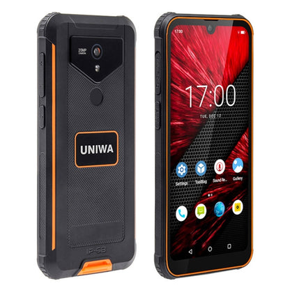 UNIWA F965 Pro Rugged Smart Phone, 6GB+128GB, 6 inch Android 13, MT6762 Octa Core, Network: 4G, NFC, PoC, SOS, EU Plug (Black+Orange) - UNIWA by UNIWA | Online Shopping South Africa | PMC Jewellery | Buy Now Pay Later Mobicred