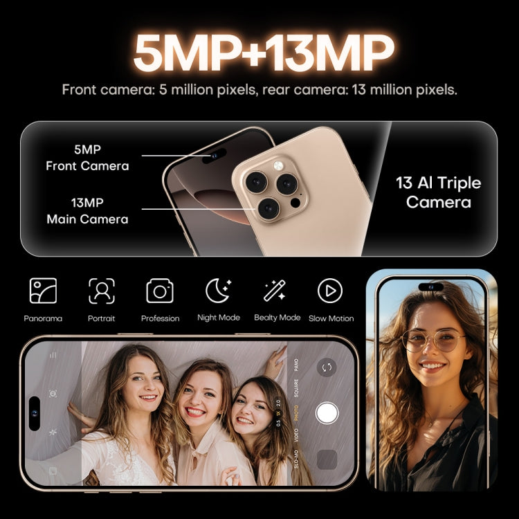 i16 Pro Max / A08, 3GB+32GB, 6.73 inch Screen, Face Identification, Android 8.1 MTK6753 Octa Core, Network: 3G, Dual SIM, AU Plug (Black) -  by PMC Jewellery | Online Shopping South Africa | PMC Jewellery | Buy Now Pay Later Mobicred