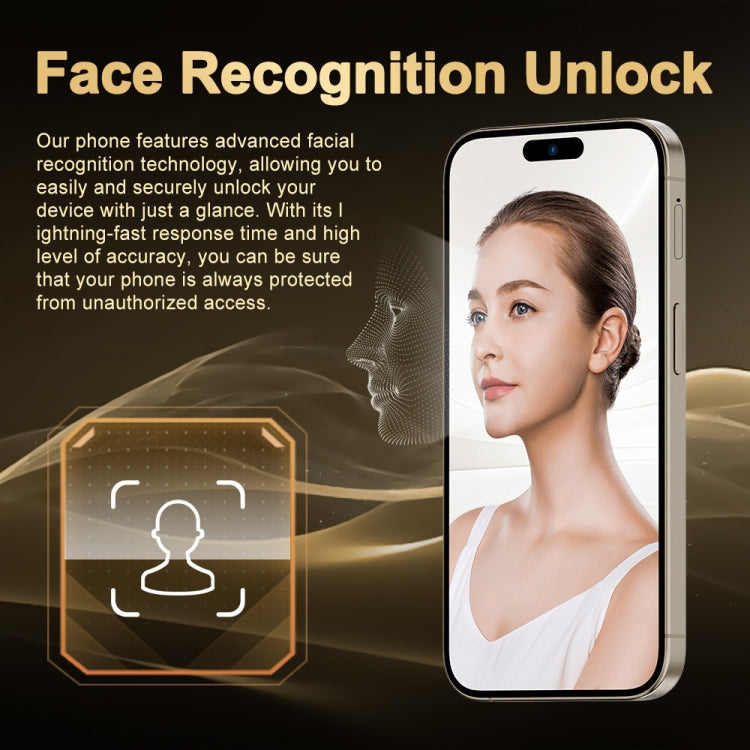 i16 Pro Max / Q5A, 6GB+128GB, 6.5 inch Screen, Face Identification, Android 10 MTK6762 Octa Core, OTG, NFC, Network: 4G, Dual SIM, EU Plug (Gold) -  by PMC Jewellery | Online Shopping South Africa | PMC Jewellery | Buy Now Pay Later Mobicred