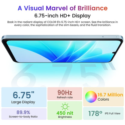 [HK Warehouse] Blackview Oscal MODERN 8, 8GB+256GB, Fingerprint Identification, 6.75 inch Android 13 Unisoc T616 Octa Core up to 2.2GHz, Network: 4G, OTG (Tarnish) - Blackview by Blackview | Online Shopping South Africa | PMC Jewellery | Buy Now Pay Later Mobicred