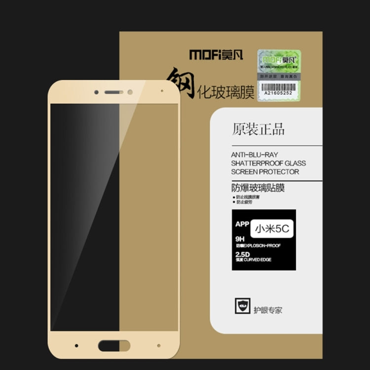 MOFI Xiaomi Mi 5c 0.3mm 9H Hardness 2.5D Explosion-proof Full Screen Tempered Glass Screen Film(Black) -  by MOFI | Online Shopping South Africa | PMC Jewellery | Buy Now Pay Later Mobicred