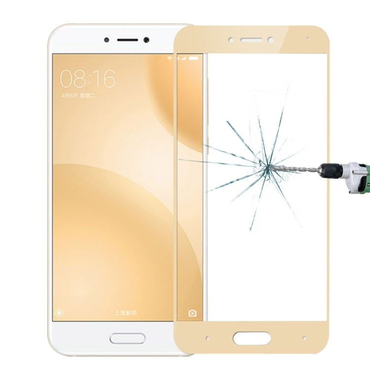 MOFI Xiaomi Mi 5c 0.3mm 9H Hardness 2.5D Explosion-proof Full Screen Tempered Glass Screen Film(Gold) -  by MOFI | Online Shopping South Africa | PMC Jewellery | Buy Now Pay Later Mobicred