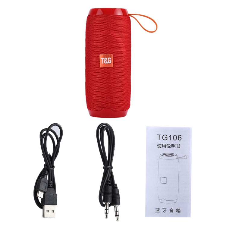 T&G TG106 Portable Wireless Bluetooth V4.2 Stereo Speaker with Handle, Built-in MIC, Support Hands-free Calls & TF Card & AUX IN & FM, Bluetooth Distance: 10m - Desktop Speaker by T&G | Online Shopping South Africa | PMC Jewellery | Buy Now Pay Later Mobicred