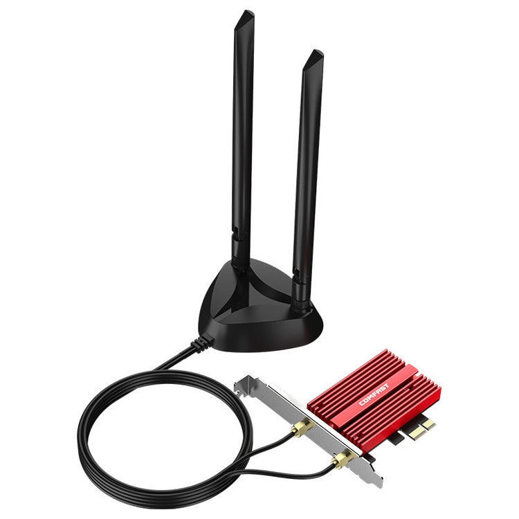 COMFAST CF-AX181 PLUS 3000Mbps Tri-band + Bluetooth 5.2 Wireless WiFi6E PCI-E Network Card - USB Network Adapter by COMFAST | Online Shopping South Africa | PMC Jewellery | Buy Now Pay Later Mobicred