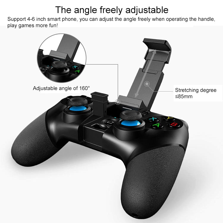 ipega PG-9156 2.4GHz + Bluetooth 4.0 Mobile Phone Gaming Gamepad with Stretchable Mobile Phone Holder & Turbo Button, Compatible with IOS and Android Systems (Black) - Controller Gamepad by ipega | Online Shopping South Africa | PMC Jewellery | Buy Now Pay Later Mobicred