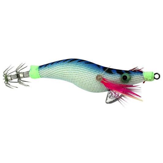 HENGJIA 7# 8cm Plastic Hard Baits Squid Fishing Lures Decoy Wood Shrimp Baits(Blue) - Fishing Lures by HENGJIA | Online Shopping South Africa | PMC Jewellery | Buy Now Pay Later Mobicred