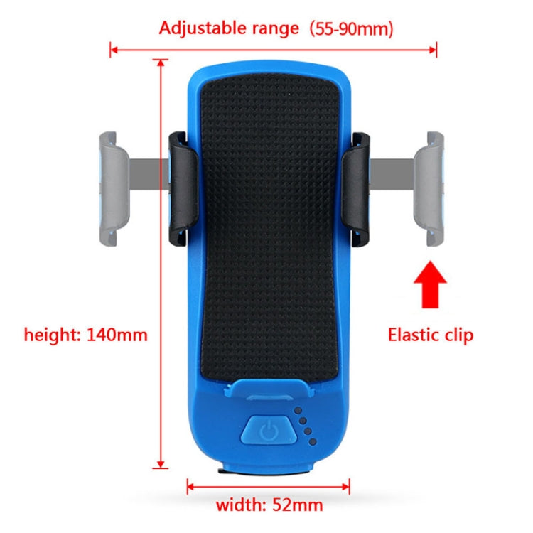 Multifunction 4  in 1 Phone Holder Bicycle Bell Cycling Lamp Flashlight(Black) - Headlights by PMC TechLife | Online Shopping South Africa | PMC TechLife | Buy Now Pay Later Mobicred