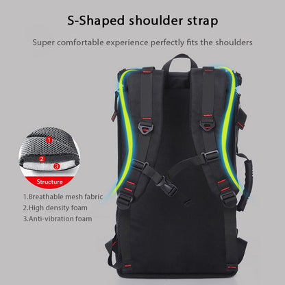 KAKA Large Capacity Backpack Men Travel Bag Leisure Student Waterproof Shoulders Bag with Lock(Green) - Backpacks by KAKA | Online Shopping South Africa | PMC Jewellery | Buy Now Pay Later Mobicred