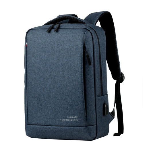 OUMANTU 9003 Business Laptop Bag Oxford Cloth Large Capacity Backpack with External USB Port(Sapphire Blue) - Backpacks by OUMANTU | Online Shopping South Africa | PMC Jewellery