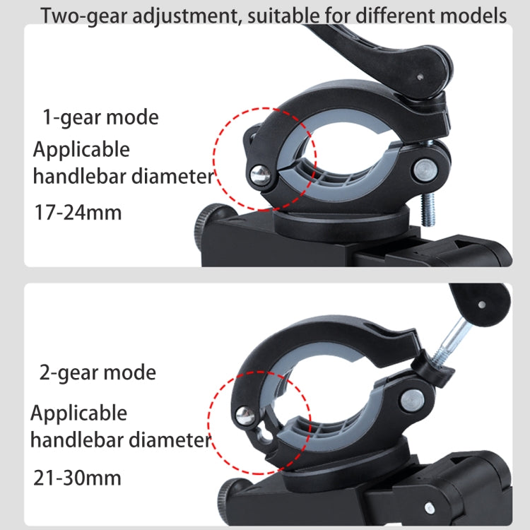 Rotatable PVC Motorcycle Bicycle Handlebar Mount Mobile Phone Holder (Black) - Holders by PMC TechLife | Online Shopping South Africa | PMC TechLife | Buy Now Pay Later Mobicred