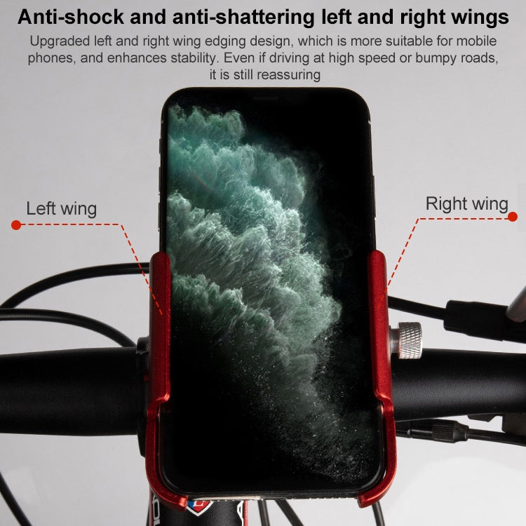 GUB P30 Aluminum Bike Phone Holder(Red) - Holders by GUB | Online Shopping South Africa | PMC Jewellery | Buy Now Pay Later Mobicred