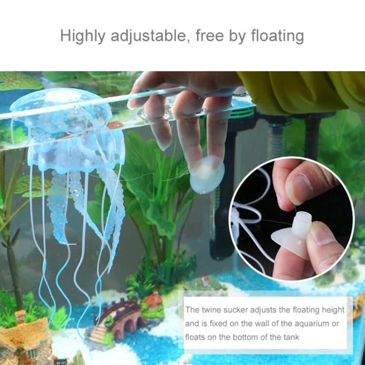 Aquarium Articles Decoration Silicone Simulation Fluorescent Sucker Jellyfish, Size: 5*17cm(Orange) - free shipping - PMc TechLife - Order now!