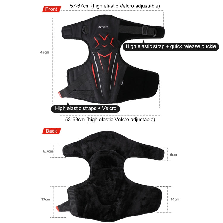 MOTOLSG 2 in 1 Knee Pads Motorcycle Bicycle Riding Warm Fleece Soft Protective Gear with CE Protector (Black Red) - Protective Gear by MOTOLSG | Online Shopping South Africa | PMC Jewellery | Buy Now Pay Later Mobicred