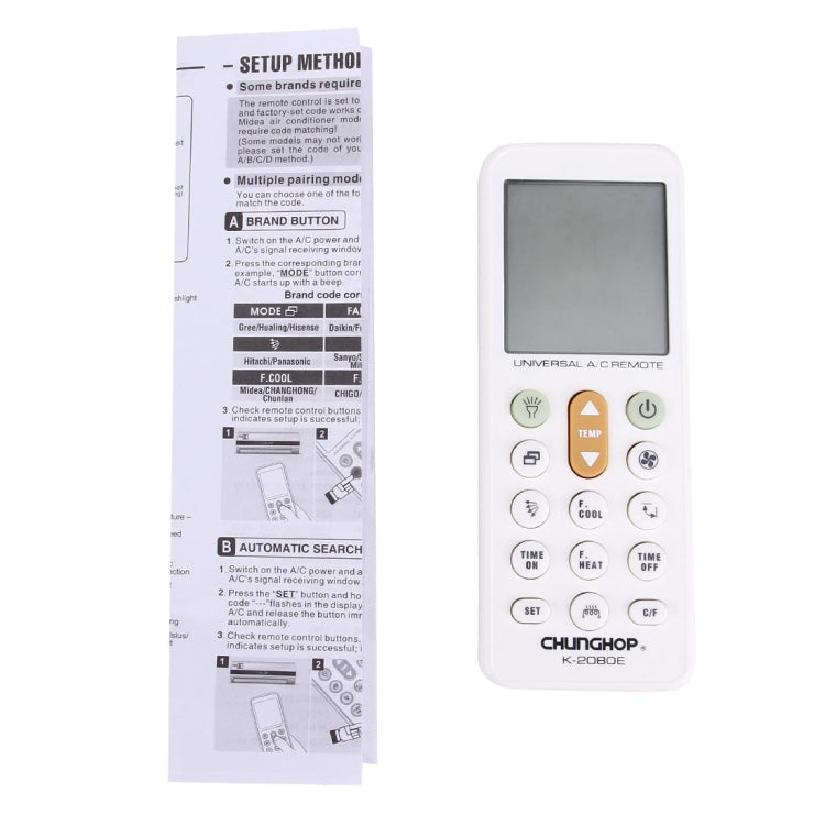 CHUNGHOP K-2080E Universal LCD Air-Conditioner Remote Controller - Air-Conditioner by CHUNGHOP | Online Shopping South Africa | PMc TechLife | Buy Now Pay Later Mobicred