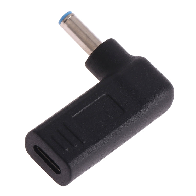 USB-C / Type-C Female to 4.5 x 3.0mm Male Plug Elbow Adapter Connector (Blue) - Universal Power Adapter by PMC Jewellery | Online Shopping South Africa | PMC Jewellery | Buy Now Pay Later Mobicred