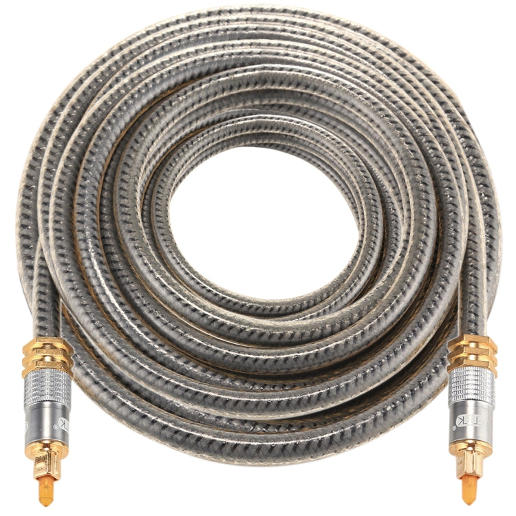 EMK YL-A 10m OD8.0mm Gold Plated Metal Head Toslink Male to Male Digital Optical Audio Cable - Audio Optical Cables by EMK | Online Shopping South Africa | PMC Jewellery | Buy Now Pay Later Mobicred