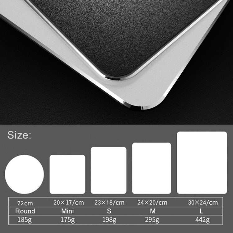 Aluminum Alloy Double-sided Non-slip Mat Desk Mouse Pad, Size : S(Black) - Mouse Pads by PMC TechLife | Online Shopping South Africa | PMC TechLife | Buy Now Pay Later Mobicred