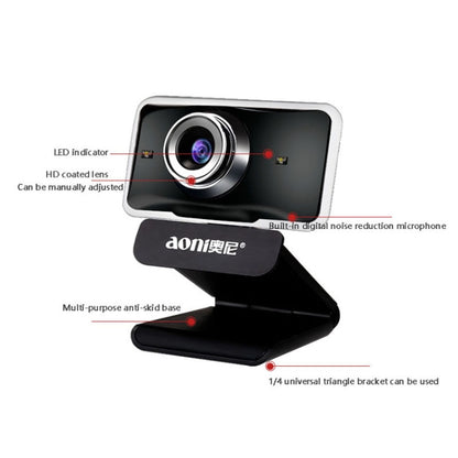 aoni C11 720P 150-degree Wide-angle Manual Focus HD Computer Camera with Microphone - HD Camera by PMC Jewellery | Online Shopping South Africa | PMC Jewellery | Buy Now Pay Later Mobicred