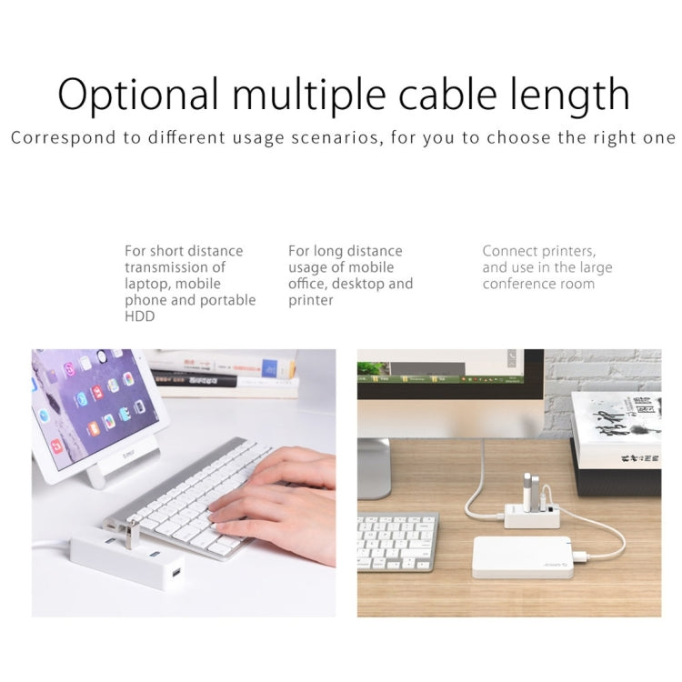 ORICO W5P-U2-30 USB 2.0 Desktop HUB with 30cm Micro USB Cable Power Supply(Black) - USB 2.0 HUB by ORICO | Online Shopping South Africa | PMC Jewellery | Buy Now Pay Later Mobicred