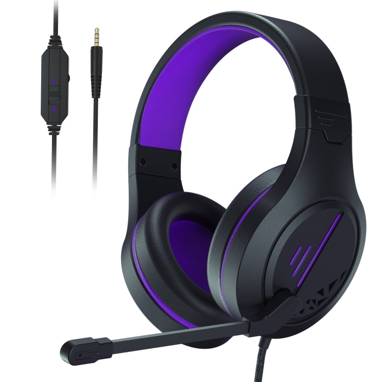 SADES MH601 3.5mm Plug Wire-controlled Noise Reduction E-sports Gaming Headset with Retractable Microphone, Cable Length: 2.2m(Purple) - Multimedia Headset by SADES | Online Shopping South Africa | PMC Jewellery | Buy Now Pay Later Mobicred