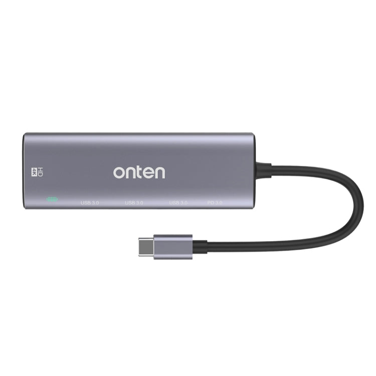 Onten OT-95123 5 in 1 Multifunctional Type-C + USB + HDMI Docking Station, Cable Length: 145mm(Silver) - free shipping - PMC Jewellery - Order now!