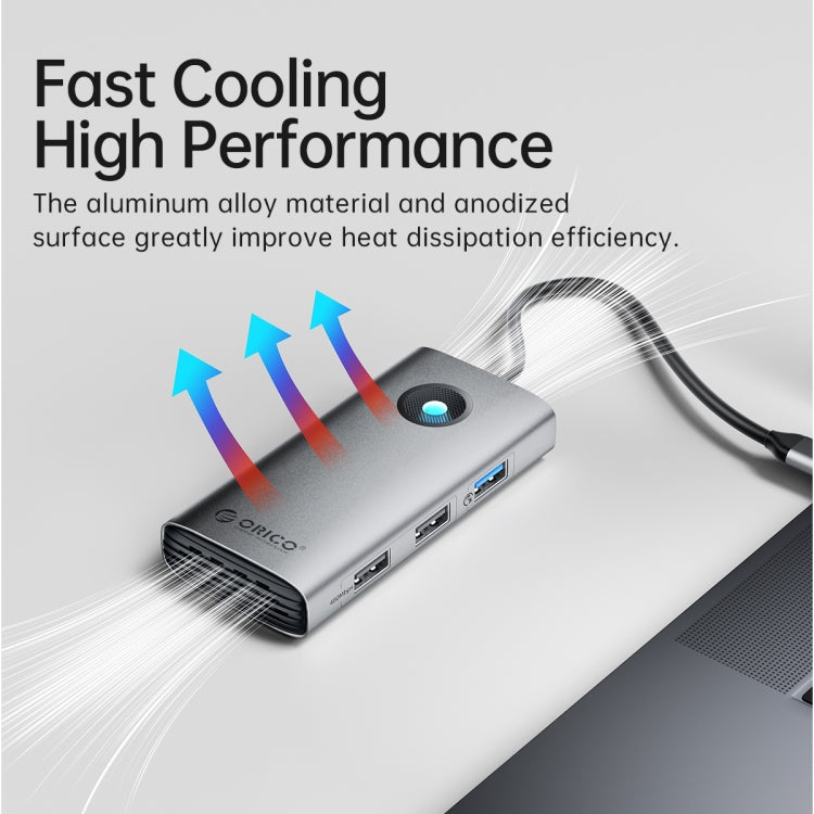 ORICO PW11-5P Type-C / USB-C 5-in-1 5Gbps Multifunction Docking Station(Silver) - USB HUB by ORICO | Online Shopping South Africa | PMC TechLife | Buy Now Pay Later Mobicred