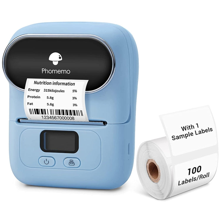 Phomemo M110 Home Handheld Mini Bluetooth Thermal Printer (Blue) - Printer by PMC TechLife | Online Shopping South Africa | PMC TechLife | Buy Now Pay Later Mobicred