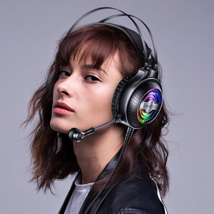 YINDIAO Q4 Head-mounted Wired Gaming Headset with Microphone, Version: Dual 3.5mm + USB(White) - Multimedia Headset by YINDIAO | Online Shopping South Africa | PMC Jewellery | Buy Now Pay Later Mobicred