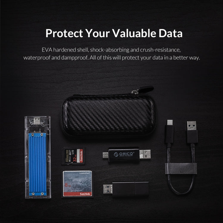 ORICO-M2PH01-BK-BP M.2 Hard Drive EVA Case Storage Bag (Black) - Hard Drive Bags & Cases by ORICO | Online Shopping South Africa | PMC TechLife | Buy Now Pay Later Mobicred