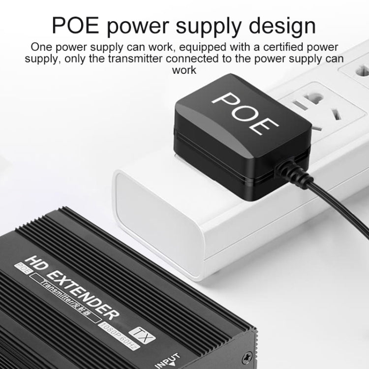 Measy ET1820 HDMI Extender Transmitter and Receiver Converter, POE Single Power Supply, Transmission Distance: 200m(EU Plug) - Amplifier by Measy | Online Shopping South Africa | PMC Jewellery | Buy Now Pay Later Mobicred