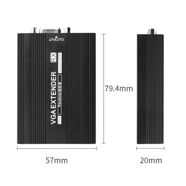 Measy VGA1815 VGA Extender Transmitter and Receiver Converter, POE Single Power Supply, Transmission Distance: 150m(US Plug) - VGA Extender by Measy | Online Shopping South Africa | PMC Jewellery | Buy Now Pay Later Mobicred