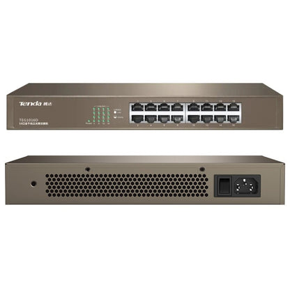 Tenda TEG1016D Desktop v6.0 16-Port Gigabit Ethernet Switch 6KV Lightning Protect - Switch by Tenda | Online Shopping South Africa | PMC Jewellery | Buy Now Pay Later Mobicred