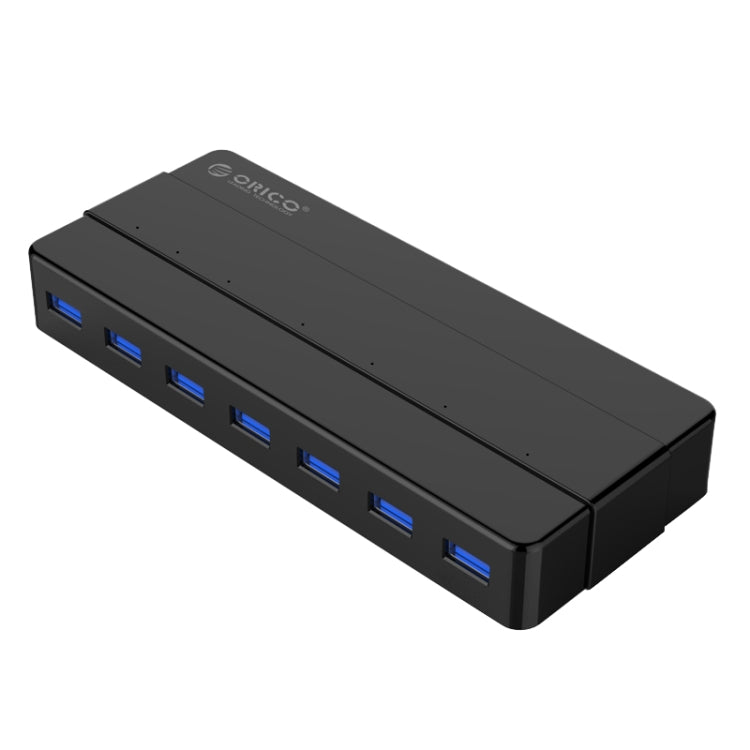 ORICO H7928-U3 ABS Material Desktop 7 Ports USB 3.0 HUB with 1m Cable(Black) - USB 3.0 HUB by ORICO | Online Shopping South Africa | PMC Jewellery | Buy Now Pay Later Mobicred