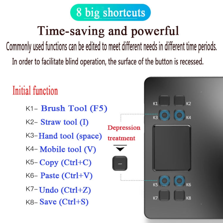 VEIKK A50 10x6 inch 5080 LPI Smart Touch Electronic Graphic Tablet, with Type-c Interface - free shipping - PMC TechLife - Order now!