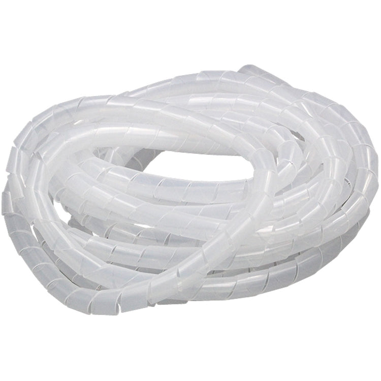 18m PE Spiral Pipes Wire Winding Organizer Tidy Tube, Nominal Diameter: 4mm(White) - Cable Ties & Organizers by PMC Jewellery | Online Shopping South Africa | PMC Jewellery