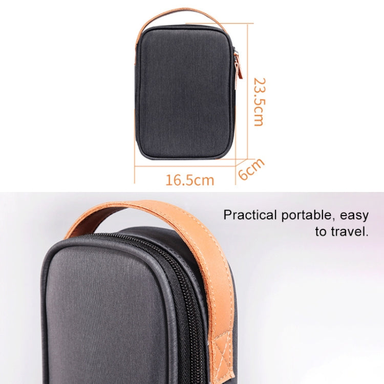 Multi-function Headphone Charger Data Cable Storage Bag, Ultra Fiber Portable Power Pack, Size: L, 16.5x6x23.5cm(Blue) - Other by PMC TechLife | Online Shopping South Africa | PMC TechLife | Buy Now Pay Later Mobicred